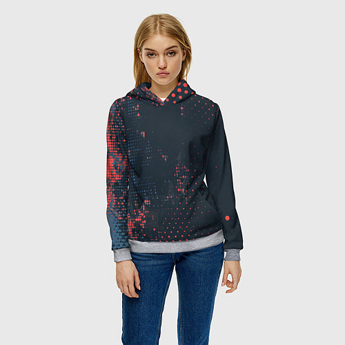 Женская толстовка Брызги краски на стену / 3D-Меланж – фото 3