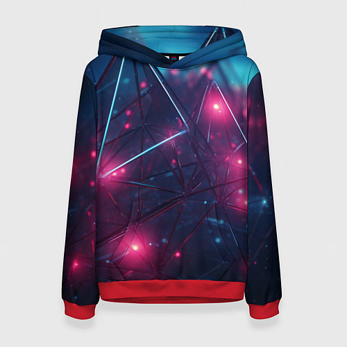 Женская толстовка Конструкция с ярким свечением / 3D-Красный – фото 1
