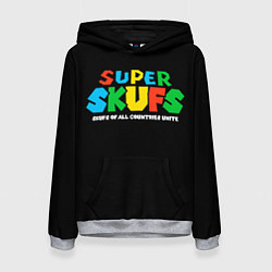 Толстовка-худи женская Super skufs, цвет: 3D-меланж