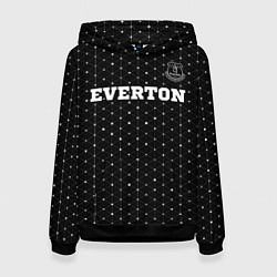 Толстовка-худи женская Everton sport на темном фоне посередине, цвет: 3D-черный