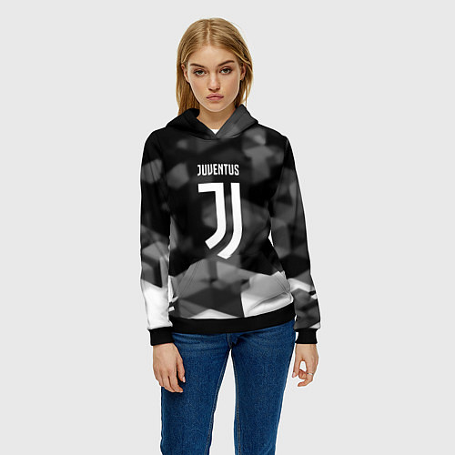 Женская толстовка Juventus geometry fc / 3D-Черный – фото 3