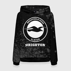 Толстовка-худи женская Brighton sport на темном фоне, цвет: 3D-черный