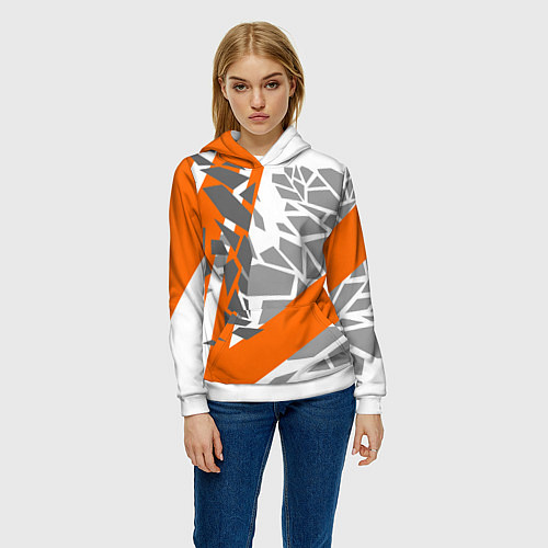 Женская толстовка Racing texture / 3D-Белый – фото 3