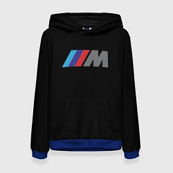 Толстовка-худи женская BMW sport logo, цвет: 3D-синий