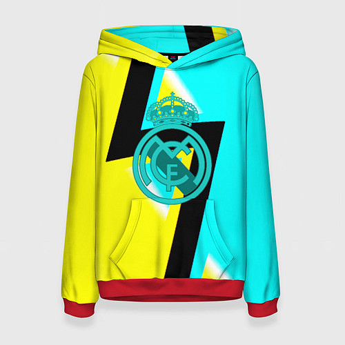 Женская толстовка Real madrid fc geometry / 3D-Красный – фото 1