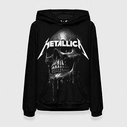 Толстовка-худи женская Metallica - rock group, цвет: 3D-черный