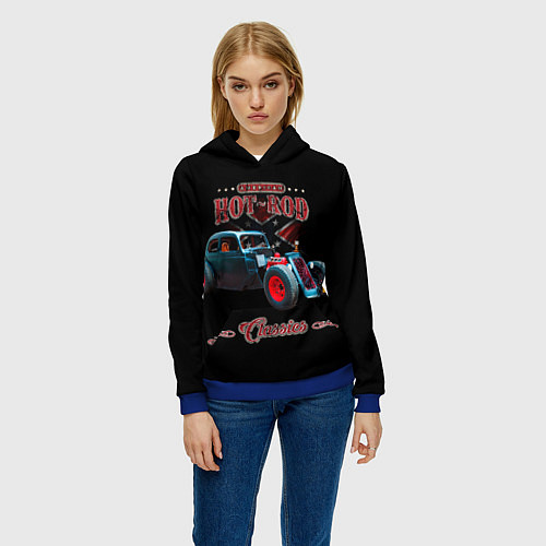 Женская толстовка Кастомный хотрод / 3D-Синий – фото 3