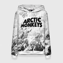 Толстовка-худи женская Arctic Monkeys white graphite, цвет: 3D-белый