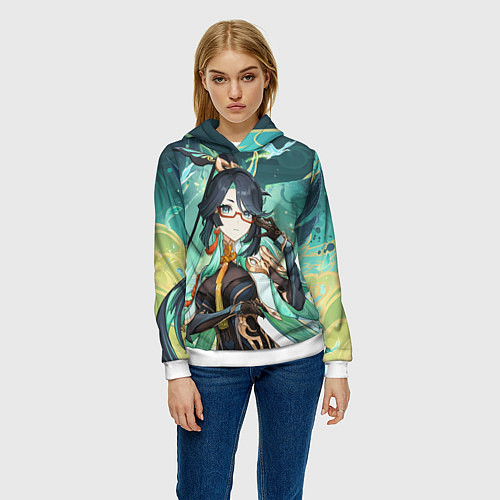 Женская толстовка Cloud Retainer Genshin Impact / 3D-Белый – фото 3