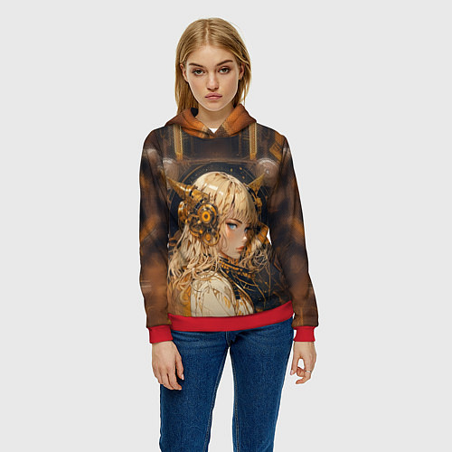 Женская толстовка Золотая техноведьма / 3D-Красный – фото 3