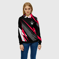 Толстовка-худи женская Code Geass electro lines, цвет: 3D-черный — фото 2