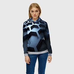 Толстовка-худи женская Броня нанотехнологичная, цвет: 3D-меланж — фото 2