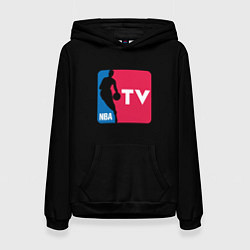 Толстовка-худи женская NBA tv logo, цвет: 3D-черный