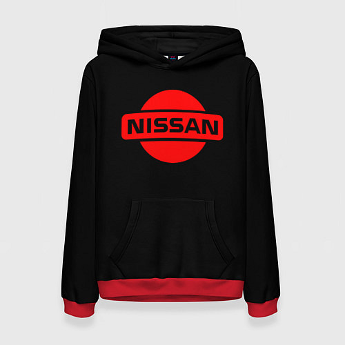 Женская толстовка Nissan red logo / 3D-Красный – фото 1