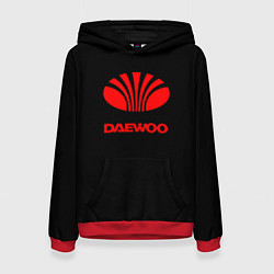 Толстовка-худи женская Daewoo red logo, цвет: 3D-красный