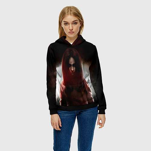 Женская толстовка Альма Вейд Fear тьма и свет / 3D-Черный – фото 3
