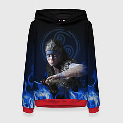 Толстовка-худи женская Senua - Hellblade, цвет: 3D-красный