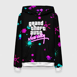 Толстовка-худи женская GTA winter neon, цвет: 3D-белый