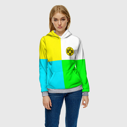 Женская толстовка Borussia color cport / 3D-Меланж – фото 3