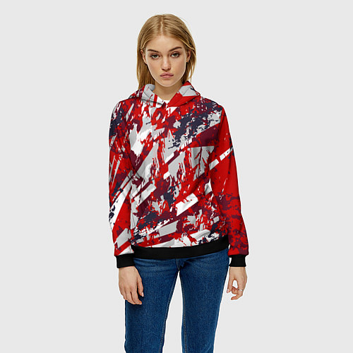 Женская толстовка Абстрактный узор с концепцией / 3D-Черный – фото 3