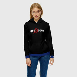 Толстовка-худи женская Left 4 Dead logo, цвет: 3D-синий — фото 2