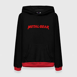 Толстовка-худи женская Metal gear red logo, цвет: 3D-красный