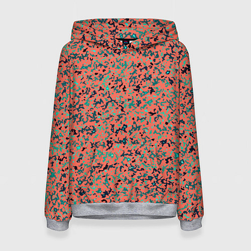 Женская толстовка Розово-бирюзовый абстрактный / 3D-Меланж – фото 1