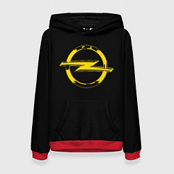 Толстовка-худи женская Opel yellow, цвет: 3D-красный