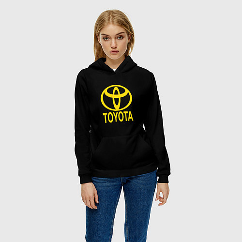 Женская толстовка Toyota yellow / 3D-Черный – фото 3