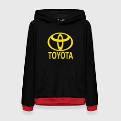 Толстовка-худи женская Toyota yellow, цвет: 3D-красный