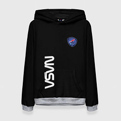 Толстовка-худи женская Nasa space steel, цвет: 3D-меланж