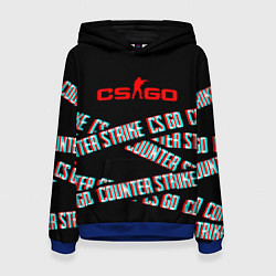 Толстовка-худи женская Counter strike glitch, цвет: 3D-синий
