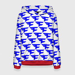 Толстовка-худи женская FaZe Clan pattern team, цвет: 3D-красный