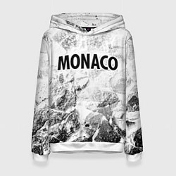 Толстовка-худи женская Monaco white graphite, цвет: 3D-белый