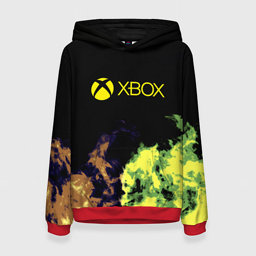 Женская толстовка Xbox game flame / 3D-Красный – фото 1