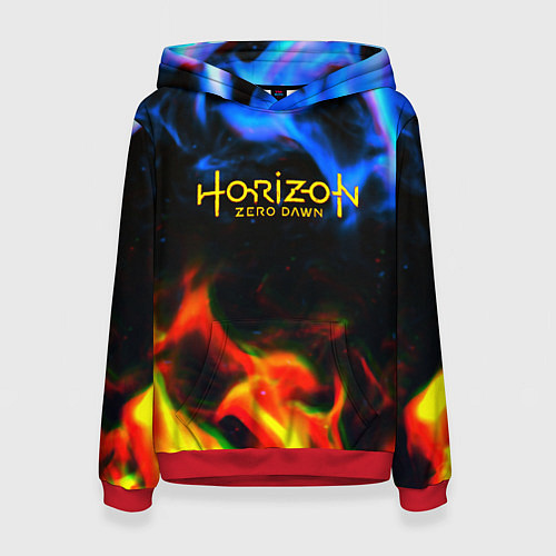 Женская толстовка Horizon zero dawn flame glitch / 3D-Красный – фото 1
