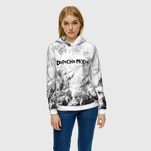 Женская толстовка Depeche Mode white graphite / 3D-Белый – фото 3