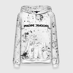 Толстовка-худи женская Imagine Dragons dirty ice, цвет: 3D-белый