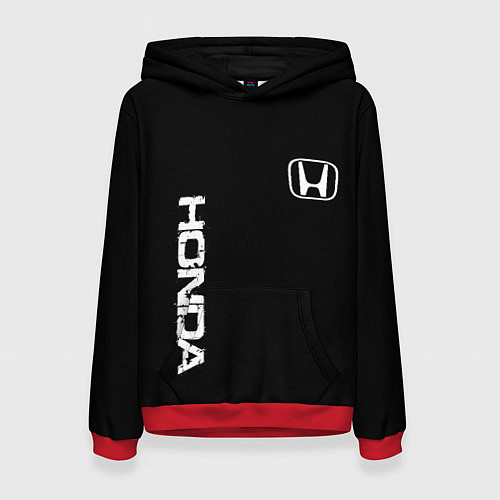 Женская толстовка Honda white logo auto / 3D-Красный – фото 1