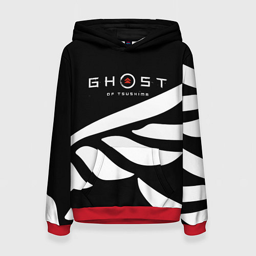 Женская толстовка Ghost of Tsushima крылья / 3D-Красный – фото 1