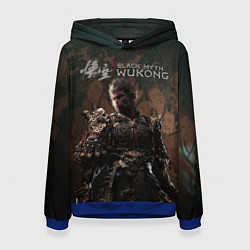 Толстовка-худи женская Sun Wukong Black myth wukong, цвет: 3D-синий