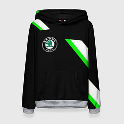 Толстовка-худи женская Skoda geometry, цвет: 3D-меланж