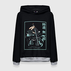 Толстовка-худи женская Muichiro Tokito клинок рассекающий демонов, цвет: 3D-меланж