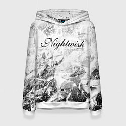 Женская толстовка Nightwish white graphite