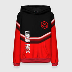 Толстовка-худи женская Linkin park geometry line steel, цвет: 3D-красный