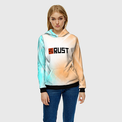 Женская толстовка RUST gradient / 3D-Черный – фото 3