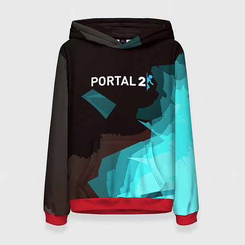 Женская толстовка Portal abstraction game valve / 3D-Красный – фото 1