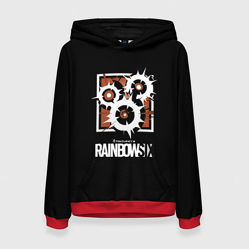 Женская толстовка Том Кленси радуга онлайн гейм / 3D-Красный – фото 1