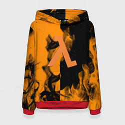 Толстовка-худи женская Half life fire orange, цвет: 3D-красный