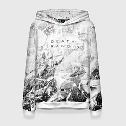 Женская толстовка Death Stranding white graphite